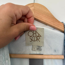 Load image into Gallery viewer, Chaser Silk Blend Lush Tie Dye Kimono Teal White S NWT