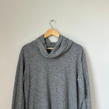Load image into Gallery viewer, Anthropologie Maeve Cowl Neck Knit Long Pullover Sweater Top Heather Grey