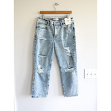 Load image into Gallery viewer, Abercrombie & Fitch The Boyfriend Mid Rise Distressed Straight Jeans Blue 30 NWT