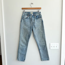 Load image into Gallery viewer, Grlfrnd Helena High Rise Button-Fly Denim Straight Leg Jeans Blue 25