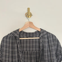 Load image into Gallery viewer, Madewell Central Thompson Plaid Tulip Hem Shirt Dress Black 2XS