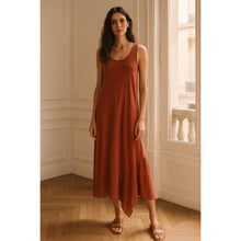 Load image into Gallery viewer, Philosophy Cotton Asymmetrical Dress Rust M