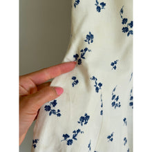 Load image into Gallery viewer, Universal Thread Button Front Floral Print Sleeveless Mini Dress Cream Blue M