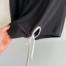 Load image into Gallery viewer, Joseph Ribkoff Ruffles 3/4 Sleeve Tie-Up Front Jacket Top Set Black 14