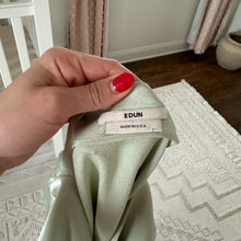 Load image into Gallery viewer, EDUN Liquid Satin Tie Waist Short Sleeve Dress Jade 2 $1100
