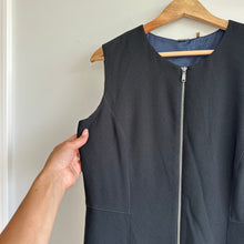 Load image into Gallery viewer, Elie Tahari Fit & Flare Front Zip Sleeveless Mini Dress Black
