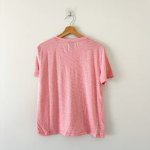 Load image into Gallery viewer, Splendid Striped Crew Neck Short Sleeve T-Shirt Red/White L