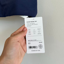 Load image into Gallery viewer, Athleta Scoop Bikini Top Navy M NWT