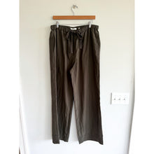 Load image into Gallery viewer, Vince Mid-Rise Drawstring Waist Wide Leg Utility Pants Olive Green L