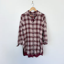 Load image into Gallery viewer, Johnny Was 3J Workshop Lorie Plaid Embroidered Shirt Burgundy M