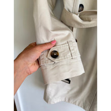Load image into Gallery viewer, L.L Bean Double-Breasted Belted Mid Length Trench Coat Cream XS