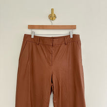Load image into Gallery viewer, Commando Faux Leather 7/8 High Rise Casual Trouser Pants Cocoa Brown L