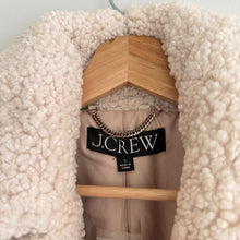 Load image into Gallery viewer, J. Crew Teddy Sherpa Lady Button Front Mid-Length Winter Coat Cream S NWT