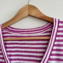 Load image into Gallery viewer, Nordstrom Pink Rosebud White Brooke Stripe Short Sleeve T-Shirt L NWT