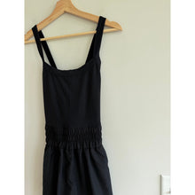 Load image into Gallery viewer, Anrabess Built-In Shorts Smocked Waist Sleeveless Tennis Mini Dress Black M NWT