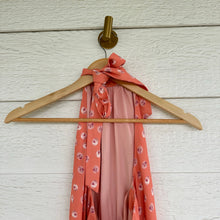 Load image into Gallery viewer, TVF for DVF Patterned Halter Tie Backless Mini Sundress Coral Pink 4 NWT