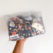Load image into Gallery viewer, Bums & Roses Caught In A Jam Jogger Set Black Orange 12-18 Mo. NWT