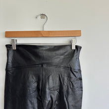 Load image into Gallery viewer, Spanx Faux Leather Contoured Power Waistband Bike Short Black L NWT