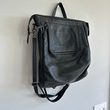 Load image into Gallery viewer, Rock Paper Scissors Genuine Leather Sloane Convertible Bag Backpack Black