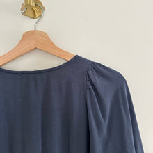 Load image into Gallery viewer, Splendid Sutton Long Sleeve Drawstring Waist Blouson Dress Deep Sea S