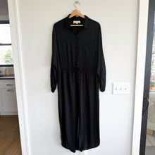 Load image into Gallery viewer, L*Space Logan Collared Long Sleeve Maxi Shirt Dress Black M
