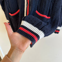 Load image into Gallery viewer, Vintage Best American Clothing Co. Cable-Knit Button Front Cardigan Blue M