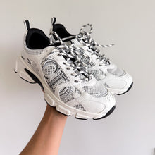 Load image into Gallery viewer, Dior Chrono Mesh Upper Leather Sneakers Black White 39 NEW