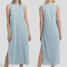 Load image into Gallery viewer, ATM Anthony Thomas Melillo Slub Jersey Sleeveless Maxi Dress Blue L NWT