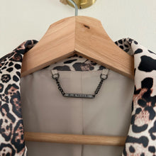 Load image into Gallery viewer, Elie Tahari The Marcie Leopard-Print Single-Breasted Blazer Brown Black 10