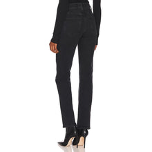 Load image into Gallery viewer, Agolde Lana Mid Rise Button-Fly Front Denim Straight Jeans Black 29