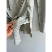Load image into Gallery viewer, Whistles Wool Blend Tie Front Long Sleeve Pullover Sweater Gray L