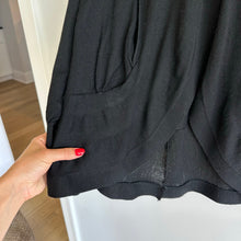 Load image into Gallery viewer, BCBGMAXAZRIA Merino Wool Round Hem Button Front V-Neck Cardigan Sweater Black S