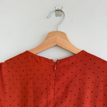 Load image into Gallery viewer, Re:named Polka Dot Pattern Twist V-Neck Casual Midi Dress Orange M