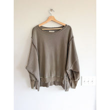 Load image into Gallery viewer, We The Free Camden Oversized Long Sleeve Scoop Neck Sweatshirt Brown XS
