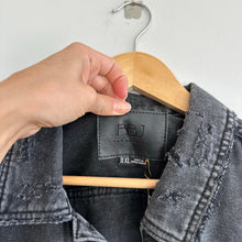 Load image into Gallery viewer, BBJ Los Angeles Distressed Button Front Classic Jean Jacket Black XL