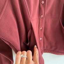 Load image into Gallery viewer, Outdoor Voices RecFleece Snap Midlayer Dolman Sleeve Jacket Red XS