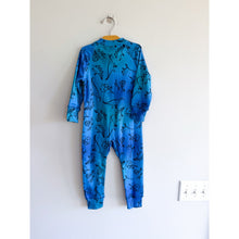 Load image into Gallery viewer, Deux Par Deux Gradient Dinosaur Print One Piece Thermal Base Layers Blue 3 NWT