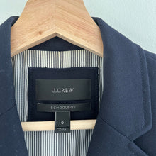 Load image into Gallery viewer, J. Crew Schoolboy Classic Wool Notch-Lapel Blazer Navy Blue 0