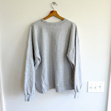 Load image into Gallery viewer, The Bar Varsity Logo Fiancé Crewneck Casual Pullover Sweatshirt Gray White XL