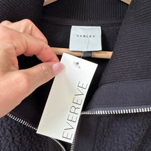 Load image into Gallery viewer, VARLEY Eleanor Patch Pocket Fleece Oversized Zip Up Jacket Black L NWT