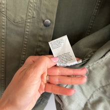 Load image into Gallery viewer, Adriano Goldschmied Robyn Button Front Collared Jean Jacket Green M