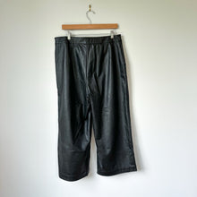 Load image into Gallery viewer, Spanx Leather-Like Pull On High Rise Cropped Pants Black XL