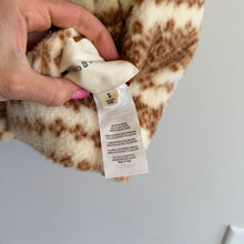 Load image into Gallery viewer, Thread & Supply Issey Reversible Crop Fair Isle Pattern Vest Brown Cream S