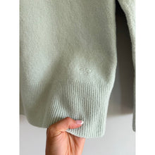 Load image into Gallery viewer, Tory Burch Merino Wool Crew Neck Pullover Sweater Seafoam Green XS