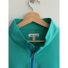 Load image into Gallery viewer, Peter Millar Lily Pad Perth Melange Performance Quarter-Zip Sweatshirt Green XXL
