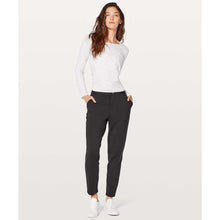 Load image into Gallery viewer, Lululemon City Trek II 28" Mid Rise Flat Front Casual Trouser Pants Black 4 NWT