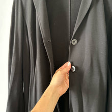 Load image into Gallery viewer, Eileen Fisher Button Front Collared Blazer Jacket Black S