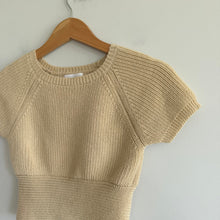Load image into Gallery viewer, Lovers + Friends Mackenzie Knit Cut Out Back Cropped Top Cream M