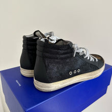 Load image into Gallery viewer, P448 Metallic Skate High Top Lace Up Sneakers Black/Gold 37