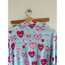 Load image into Gallery viewer, Posh Peanut Sweet Fiona Collection Evil Eye Luxe Pajama Pant Set Blue Pink S